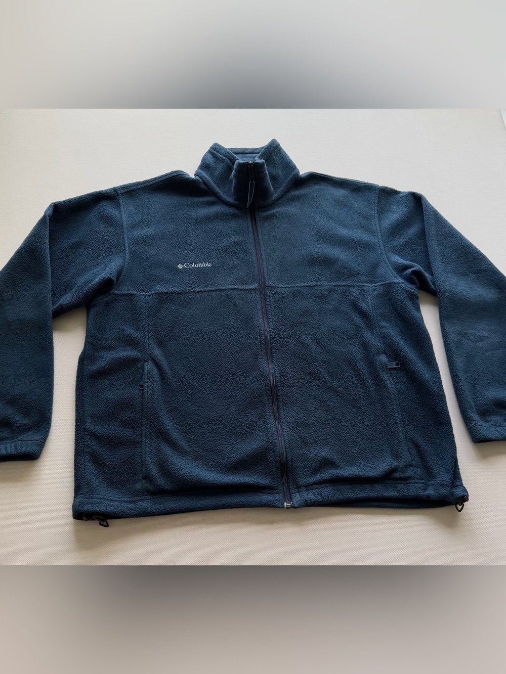Columbia Dark Blue Zip-Up Fleece Jacket Size L